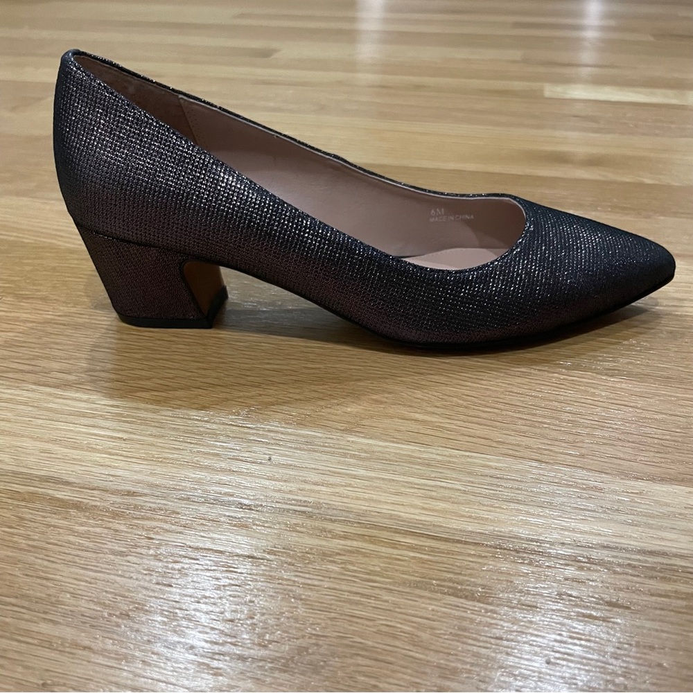 NWT Linea Paolo Bardot Pumps (Shimmering Chocolate Brown)